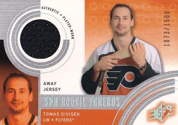 jersey RC karta TOMÁŠ DIVÍŠEK 01-02 SPx Rookie Threads /1500